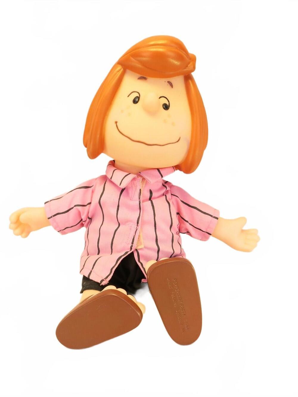 Peanuts Peppermint Patty Doll Applause 1966 Plastic Soft Body 10" Tall Vintage